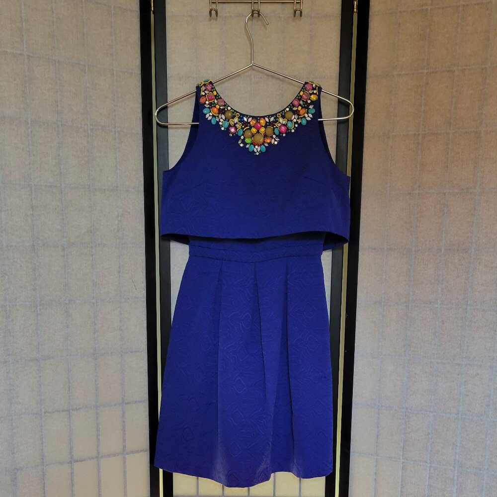 Moulinette Soeurs Anthropologie two piece beaded jacquard dress